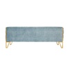 Manhattan Comfort Vector Sofa in Ocean Blue and Gold SF008-OB